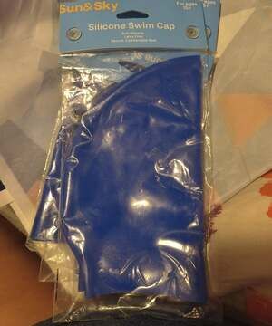 4 pack Silicone swim cap sun and sky for ages 15+